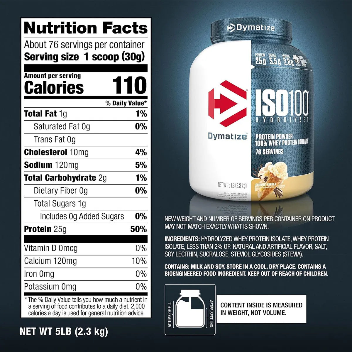 ISO100 HYDROLYZED (Dymatize) 5 LB